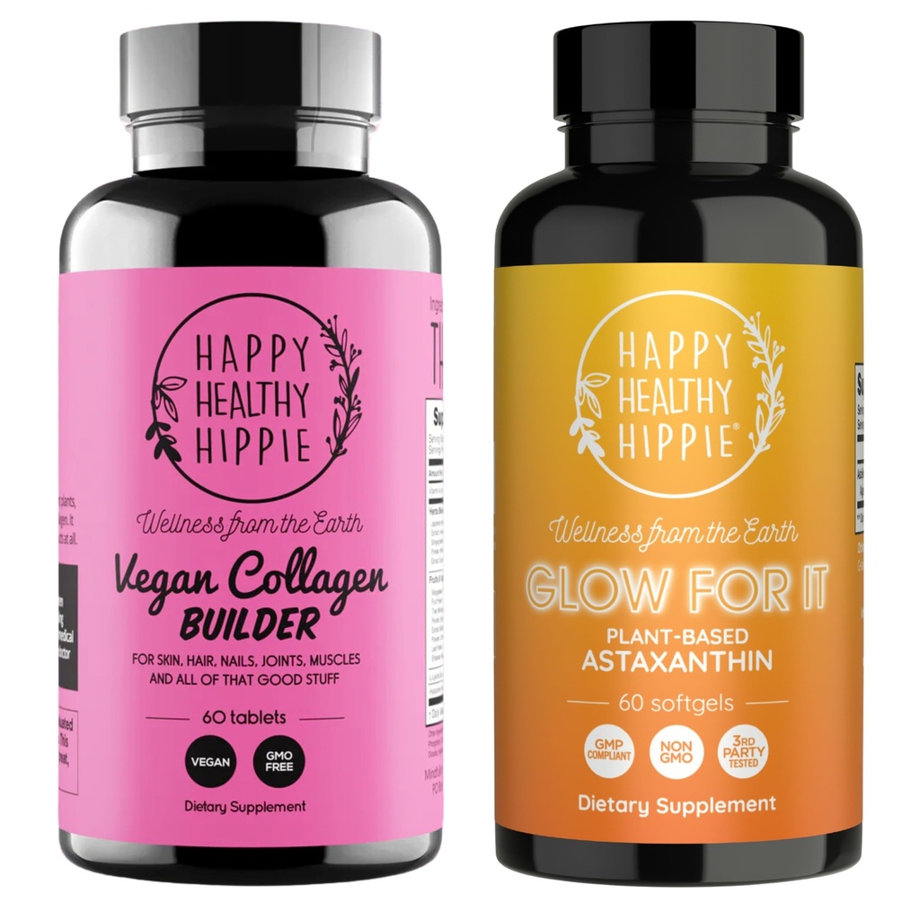 Happy Healthy Hippie Glow for It Astaxanthin Supplement & Joy-Filled Mood Support Supplement