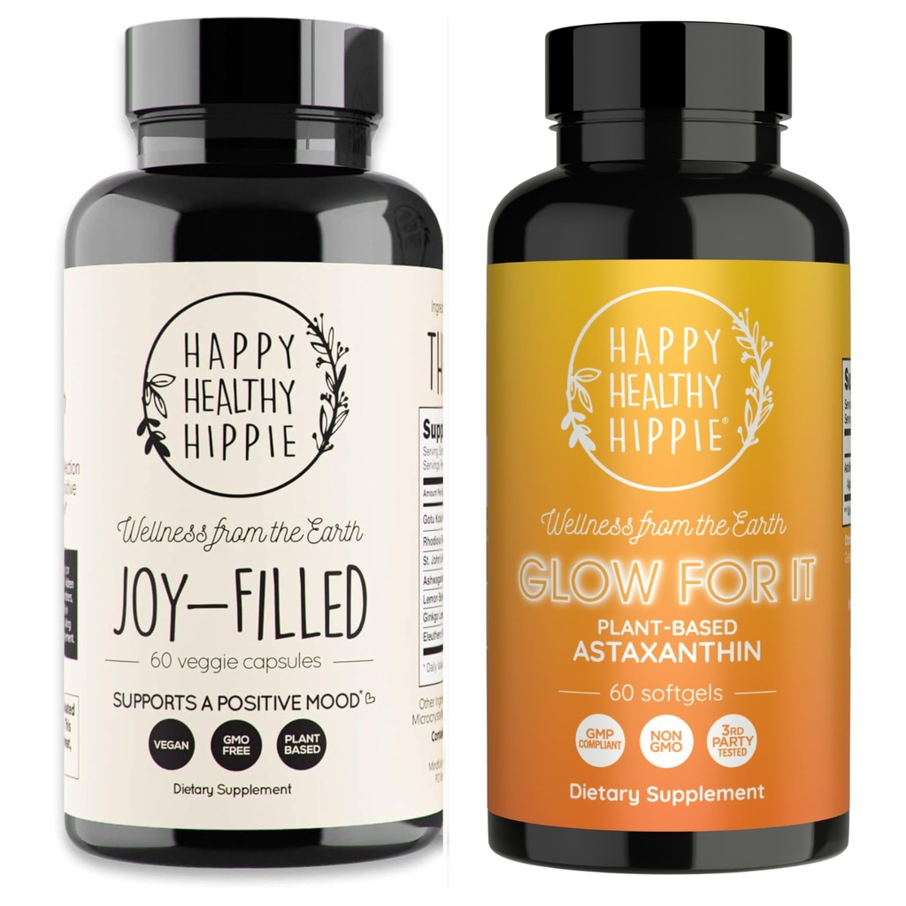 Happy Healthy Hippie Glow for It Astaxanthin Supplement & Joy-Filled Mood Support Supplement