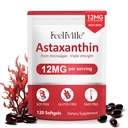 Suplementos de Astaxanthin TEN120 Softgels, 4 Mes de Suministro ANTE Premium Astaxanthin Suplementos Antioxidantes ANTERI Fuente de Microalgas Frescas ANTERI Apoya Ojo, Circulación Interna, Salud de la Esquía