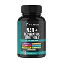 NAD+ Supplement Complex – NAD Supplement+ 300 mg with Astaxanthin, Urolithin A, Resveratrol, CoQ10 & Antioxidant Blend – Cellular Energy, Mitochondrial Support – 120 Count (Pack of 1)