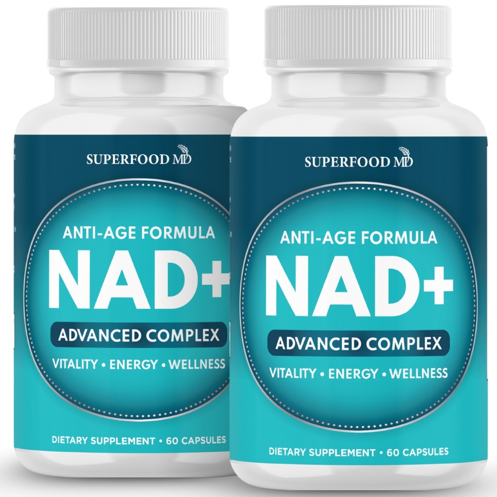 NAD+ Supplement Liposomal + Resveratrol for Women & Men, Astaxanthin, CoQ10, Alpha Lipoic Acid, Green Tea - 120 Count