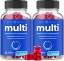 NutraChamps Multivitamina para Hombres, 240 Conde, Vitaminas A, B, C, D, E, Biotina, Zinc, Mens Gummy Multivitaminas Suplemento, Chewable Daily Multi Gummy Vitaminas para Hombres (Pack de 2)