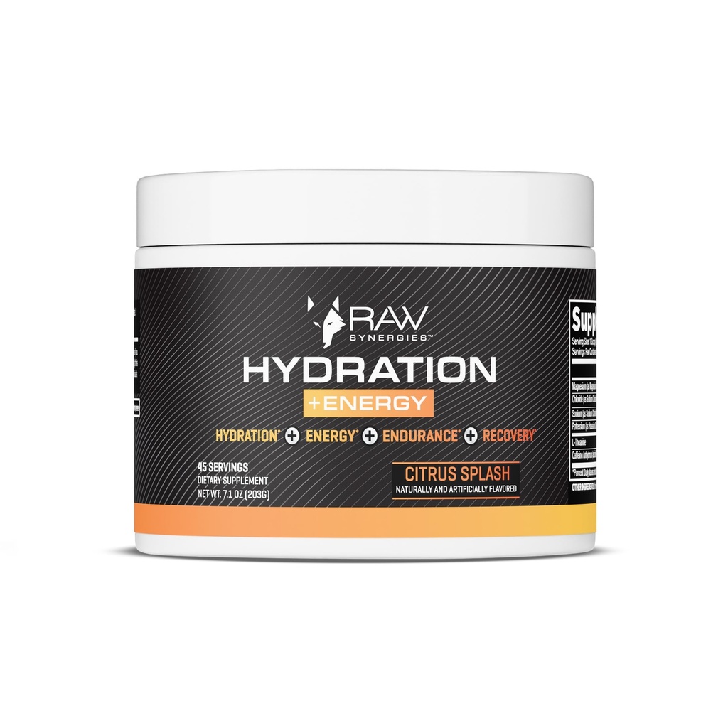 Raw Synergies Hydration + Energy Citrus Splash 45 serv.