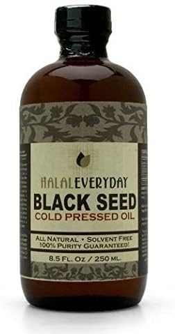 Cold Pressed Black Seed Oil - Glass Bottle, Unfiltered Comes with Black Seed Residu Black Cumin Nigella Sativa Non-GMO 100% Pure Blackseed Oil Kalonji Oil (4oz Glass)