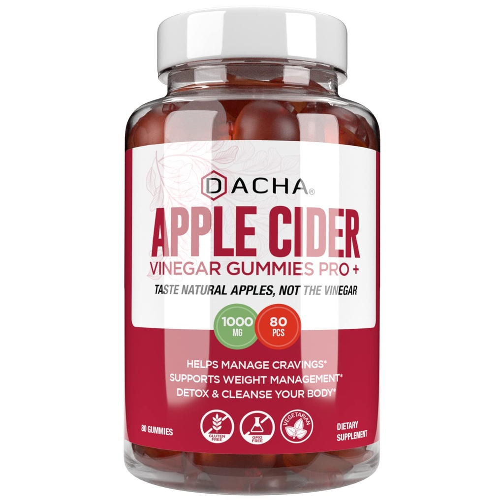 Gafas de vinagre de manzana Premium – 80 Cuenta, 1000 mg crudo, orgánico, ACV no contaminado de la madre, no pegajoso, inmune, detox, Fitness &amp; Acid Reflux Heartburn Pomegranate Beet vitamina B9 B12