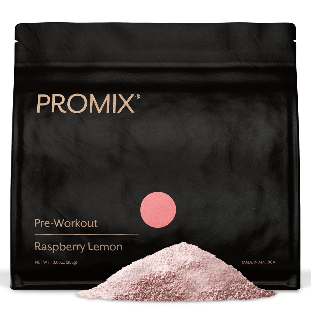 ProMix Nutrition Pre-Workout Powder, Raspberry Lemon - Maximize Focus - Helps Muscle Gain, Endurance & Enhanced Energy - Vitamin B12, Caffeine, Beta-Alanine & L-Tyrsosine - 30 Servings (Pack of 1)