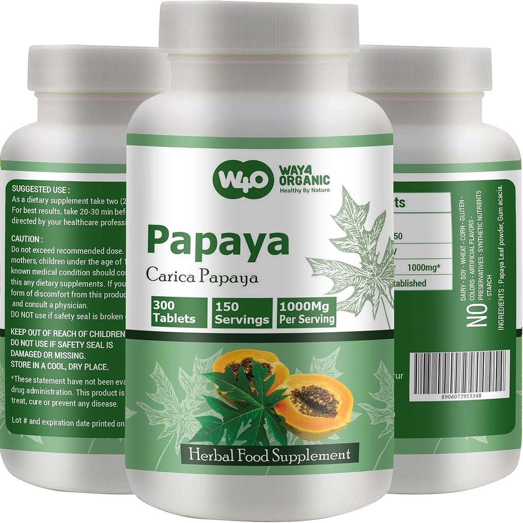 Papaya Leaf Extract Capsules (Tablas) - 300 Pills, 150 Servings, 1000 mg, Supports Platelet Immunity & Digestion* (Pack of 1)