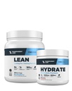 Transparent Labs Lean Pre-Workout (30 Servings, Blue Raspberry) & Hydrate Electrolytes Powder (40 Servings, Tropical Punch)