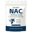 Consciousnutra NAC Suplemento con NAD+ &amp; Coconut Oil TENIDO 2-in-1 N Acetyl L Cysteine Plus Nicotinamide Forms TEN NAD Suplementos para Mujeres y Hombres ANTE NO GMO, Gluten Free, 300 Softgels