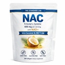 El laboratorio estándar NAC 600mg con NAD+ Complejo diario, suplemento de cisteína N-Acetil, Fórmula de apoyo antioxidante, Vegan, no GMO, Gluten Free, 300 Softgels