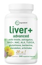 Liver Advanced+, 240 Veggie Capsules ← 20-in-1 Complejo con Milk Thistle, Dandelion, NAD, NAC, ALA, TUDCA, Glutathione, Artichoke, Turmeric, " Astragalus TEN Non-GMO, Gluten Free