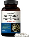 Methylated Multivitamin for Men and Women, 240 Capsules | 27-in-1 Formula with Vitamins B Complex, C, D3, K2, NAD, NAC, CoQ10, Resveratrol, Magnesium, Zinc & More | Daily Essential Vitamins
