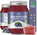 Sea Moss Gel - 18.5oz Blueberry Flavor Raw Nutritious Sea Moss Gel en Minerales, Proteínas & Vitaminas, Vegan-Friendly, 2 Tablespoon Daily