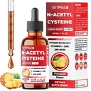 11in1 Nac Supplement N-Acetyl Cysteine Liquid Drops with Quercetin, B-Complex, Selenium, Glutathione, Bromelain, Milk Thistle, and More - 30ml 1 Fl Oz