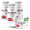 Hallusa Natural Hallosmine Advance 1000mg Diosmin, 180 Capsules + Free Leg Cream with Diosmin, Hesperidin &amp; Horse Chestnut, 4 oz ANTE TEN Blood Circulation &amp; Vein Support Supplement, GMO Free, Gluten Free