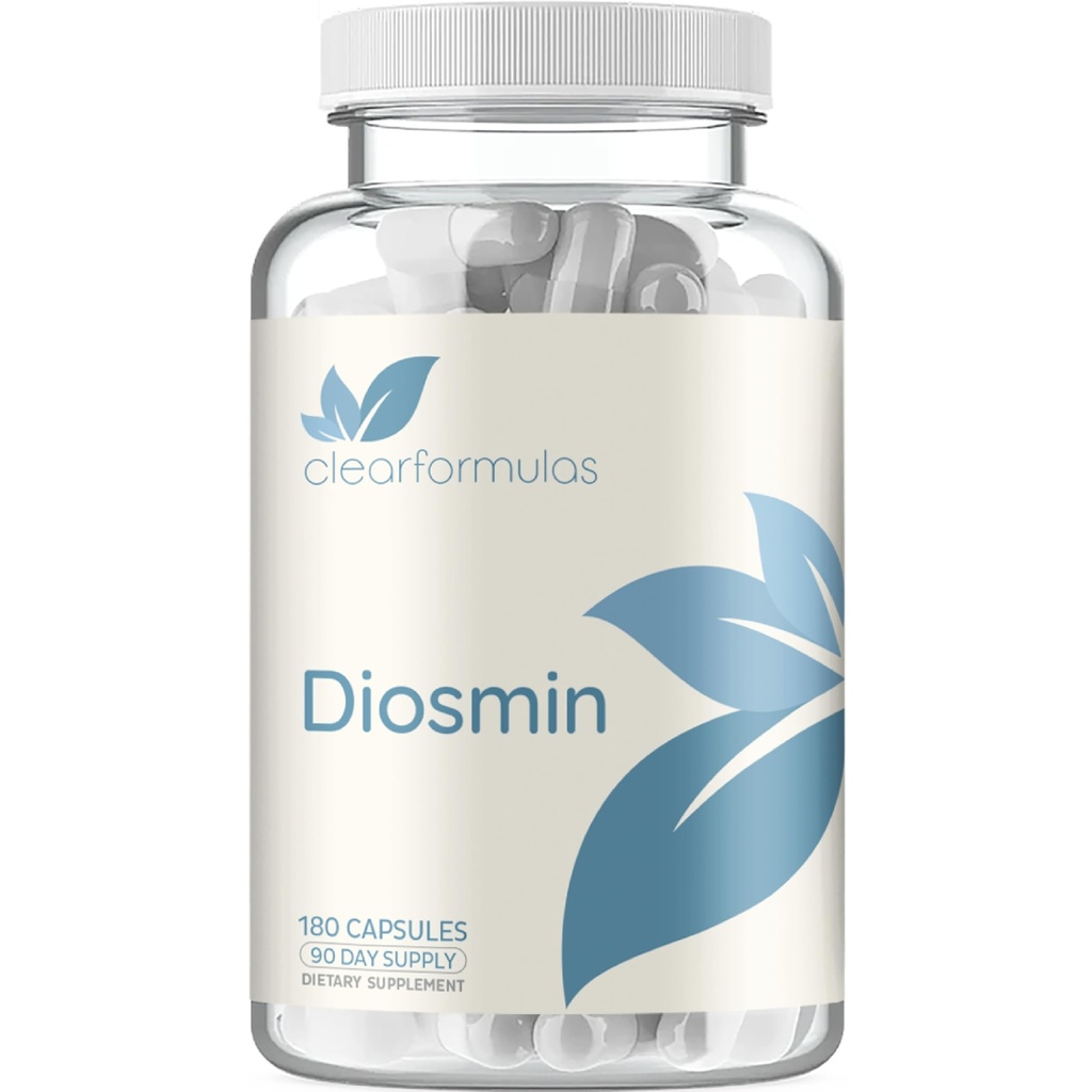 Diosmin 1000mg Circulation and Vein Support Supplement - High Strength Diosmin Varicose Leg Vein Supplement - Vegan Non-GMO & Gluten Free - Formulated in American cGMP Lab (90 Servings)