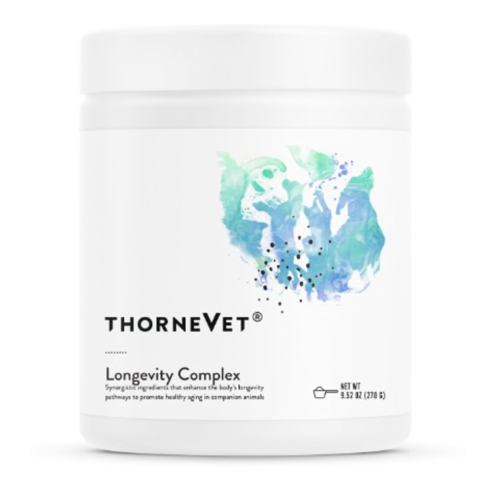ThorneVet Longevity Supplement for Dogs & Cats - Powder Formula to Support Healthy Aging, Inflammation Balance, and Cellular Vitality – 90 Scoops