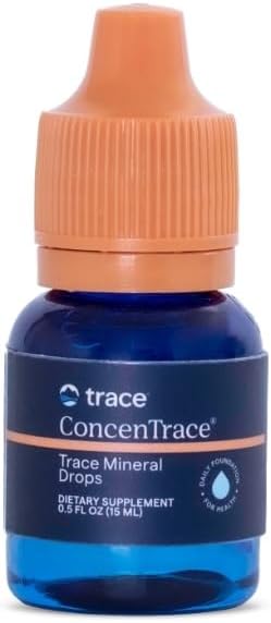 Trace Minerals ConcenTrace Trace Mineral Drops - Suplemento líquido para bonificación &amp; Soporte Conjunto - Ayudas Hidratación & Restauración de electrolitos - Desarrollado, 0,5 fl oz (6 Servimientos)