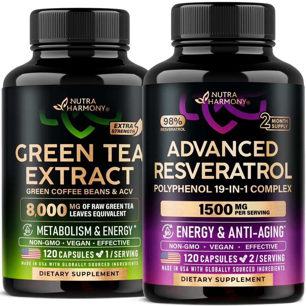 Green Tea Extract & Resveratrol Blend Capsules