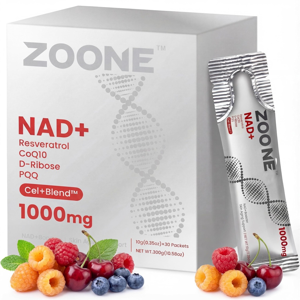 NAD Resveratrol Supplement, NAD+ Liquid Supplement 1000mg, with Nicotinamide Riboside, Resveratrol & PQQ, NAD Supplements for Men & Women, Healthy Aging & Boosts Cellular Energy – 30 Packs