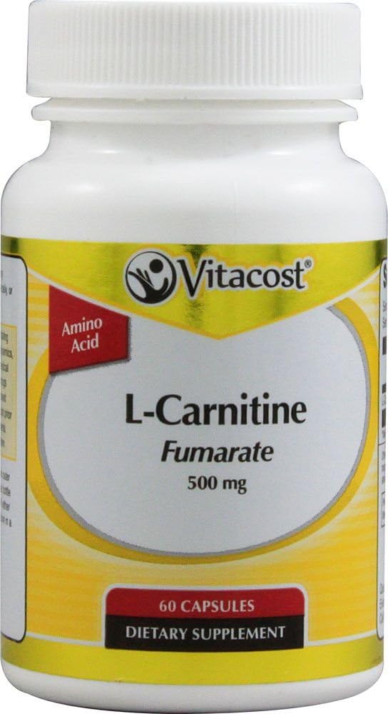 Vitacost L-Carnitine Fumarate - 500 mg - 60 cápsulas