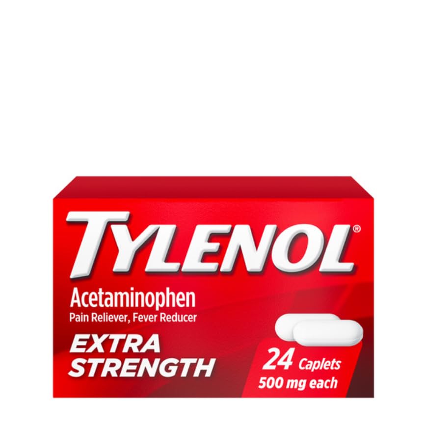 Tylenol Extra Strength Pain Reliever, 24 Caplets Pack of 3