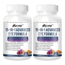 Neurobella Eye Formula - Neurobella 15 in 1 Advanced Eye Formula, with All 3 Carotenoids, Lutein & Zeaxanthin, Bilberry Extract and Saffron, 120 Capsules