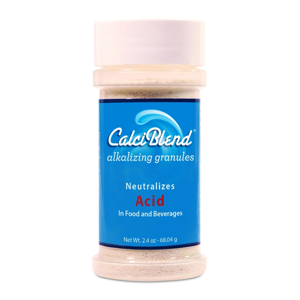 Alkalizing Granules 2.4oz Shaker Bottle – All Natural Acid Reducer Powder for Food and Beverages, Promotes pH Balance, Keto Friendly, Non-GMO, Sugar and Calorie Free, for Digestive Comfort