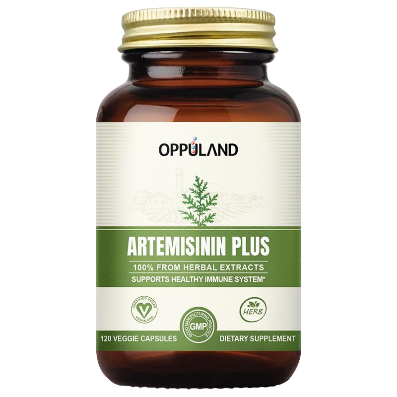 Artemisinin Plus – Sweet Wormwood Extract 100mg – Artemisia Annua Complex with Folic Acid & Selenium – Herbal Supplement for Immune System & Wellness – Vegan Capsules – 120 Count