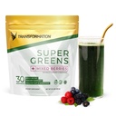 Transformation Super Greens Superfood Green Juice Powder - Immune & Energy Support | Natural Ingredients | Detoxifying & Alkalizing Minerals - Spirulina, Chlorella, Wheatgrass, Spinach, Alfalfa
