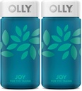 OLLY Joy Jar Gift, Easy Refillable Glass Bottle Vitamin Container, Holds Up to 120 Vitamin Gummies, Limited Edition 2022 (Pack of 2)