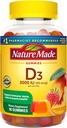Natural Made Vitamina D3 2000 UI Por Servir Gummies, Huesos, Dientes, Musculo e Immune Health Support, 45 Day Supply, 90 Vitamina D Gummies para Adultos