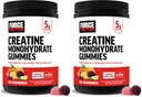 Force Factor Creatine Monohydrate Gummies, 5g Dose for Men & Women to Support Muscle, Strength, Recovery, Cognitive Health & Memory, Assorted Fruit Flavors, 150 Gummies, (Pack of 2)