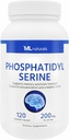 ML Naturals Phosphatidyl Serine 200 mg (Standard) 120 cápsulas vegetales. Admite la función de memoria " cerebral " , no GMO, NSF-Certified " cGMP-Compliant