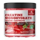 Creatine Monohydrate Gummies (5g) – Pre-Workout Energy & Muscle Growth Support for Men & Women | Strawberry Electrolyte Gummies (135 Count)
