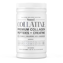 Collatina - Péptidos Collagen Premium + Creatina con Vitamina C, Ácido Hialurónico y Magnesio para la piel, el pelo, las uñas, el hueso, la unión, el músculo, la inmune y la ayuda cognitiva (.55 LB (250 G/8.8 OZ)