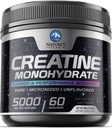 Creatine Monohydrate 5000mg Per Serving - Pure Micronized Creatine Powder Supplement for Men & Women Unflavored - Creatine Nutritional Supports Muscle Growth & Strength, Gluten-Free - 60 Servings