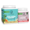 Sunwarrior Vegan Collagen Building Powder Vanilla Flavored 20 Servings & Creatine Monohydrate Powder for Women Berry Lemonade Flavored 50 Servings