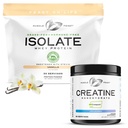 Muscle Feast Creapure Creatine Monohydrate - Unflavored 300g (x1) and Isolate Whey Protein Powder - Vanilla 2lb (x1) - Muscle Recovery and Performance Bundle