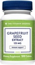 La vitamina Shoppe Grapefruit Seed Extracto 125MG, Suplemento Herbal Antioxidante para Viajeros Apoyo inmunitario con semillas " Pulpa de fruta fresca, contiene marca cítricida (100 Tabletas)