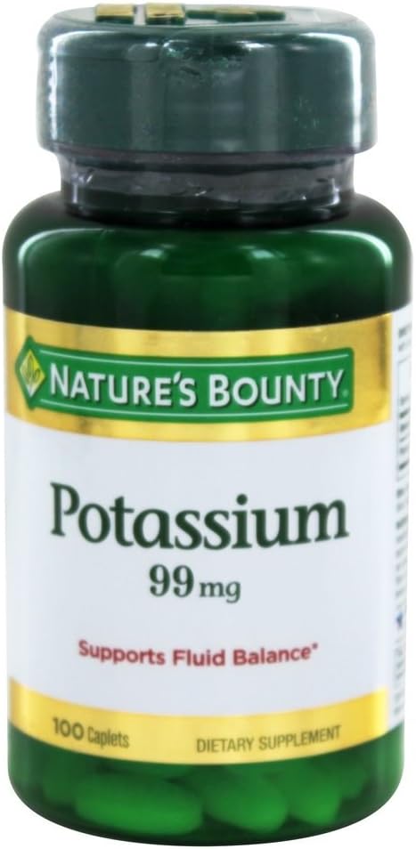 Bounty Potassium Gluconate 99mg, 100 Caplets (Pack of 2)