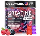 Creatine Monohydrate Gummies Complex 8000 MG for Men Women, Creatine Gummy with Taurine BCAA for Energy Support and Muscle Strength, Sugar Free Pre-Workout Supplement
