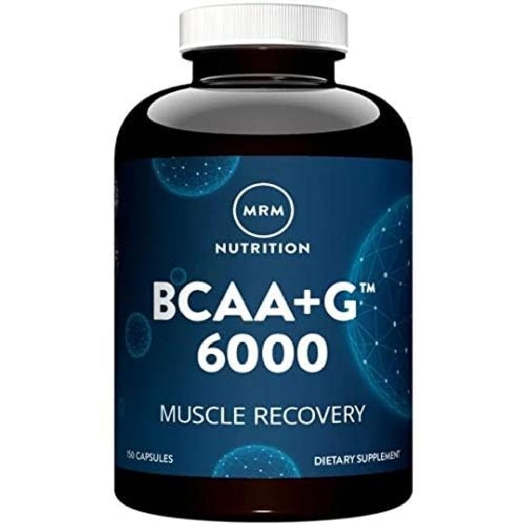 MRM Nutrition BCAA+ Muscle Recovery 6000 mg - for Women and Men - 6g of Amino Acids per Serving, Recovery Supplement Complex with L-Glutamine, Vegan, Gluten-Free - 25 Servings