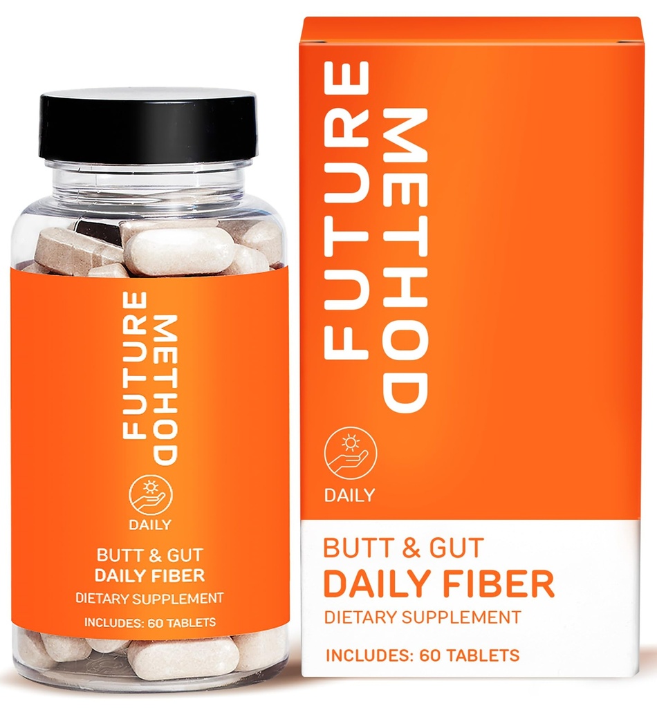 FUTURE METHOD Fiber Supplement, Acacia and Psyllium Husk Fiber Pills for Digestion (60ct)