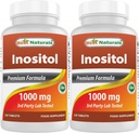 Best Naturals Inositol 1000 mg 120 Tablets (120 Count (Pack of 1)) (120 Count (Pack of 2))