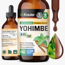 BIO KRAUTER® Yohimbine for Performance Support - Vegan Yohimbe Supplements for Men & Women 500 mg per Serving (Yohimbe Bark) 4 Fl.Oz., 56-Day Supply, Alcohol & Sugar Free Herbal Supplements
