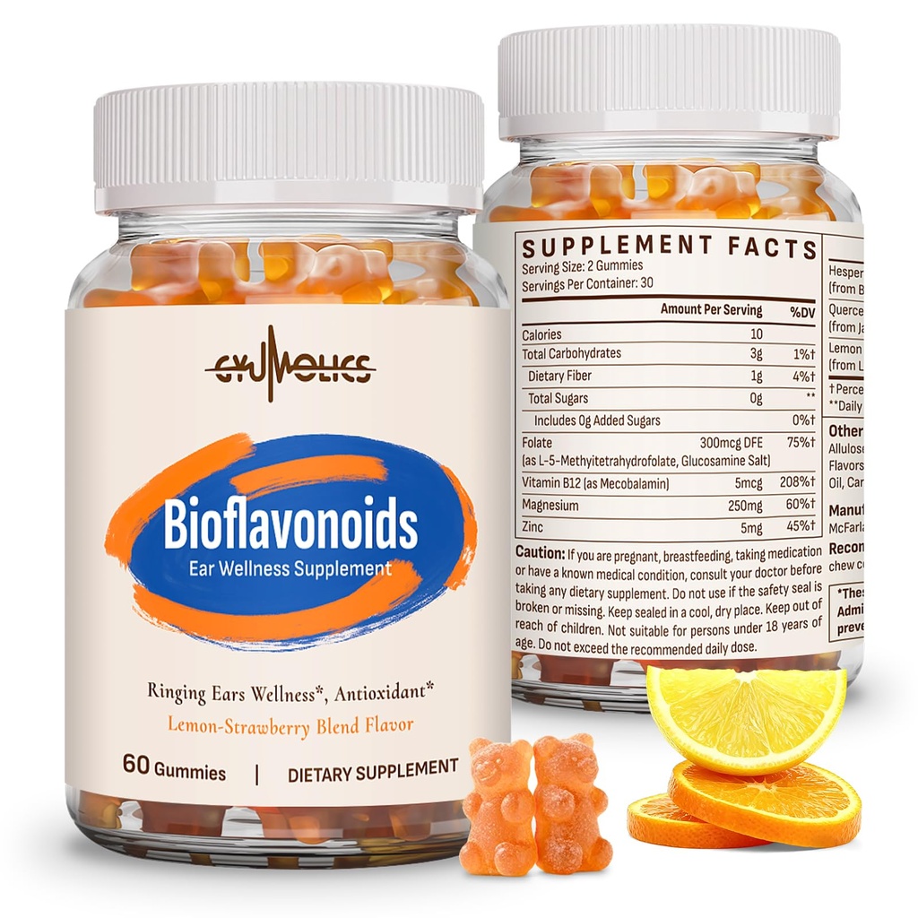 Flavonoid Supplement Gummies 3000mg – Bioflavonoid Complex with Hesperidin, Quercetin, Lemon Bioflavonoids & Vitamin C – 120 Gummies