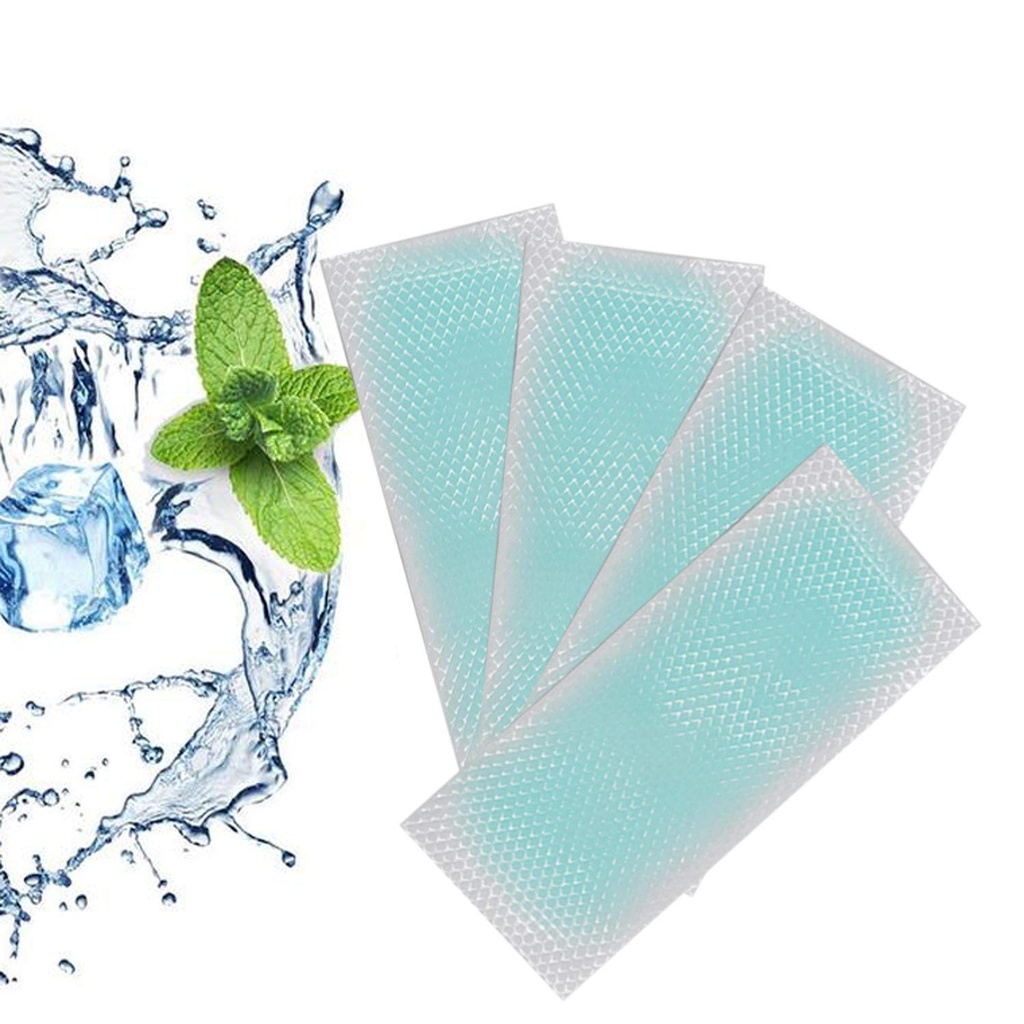60 Sheets Fever Cooling Gel Patches, Cooling Forehead Strips Cooling Gel Sheet for Relieve Headache, Toothache Pain, Drowsiness, Fatigue, Refreshing, Sunstroke Blue