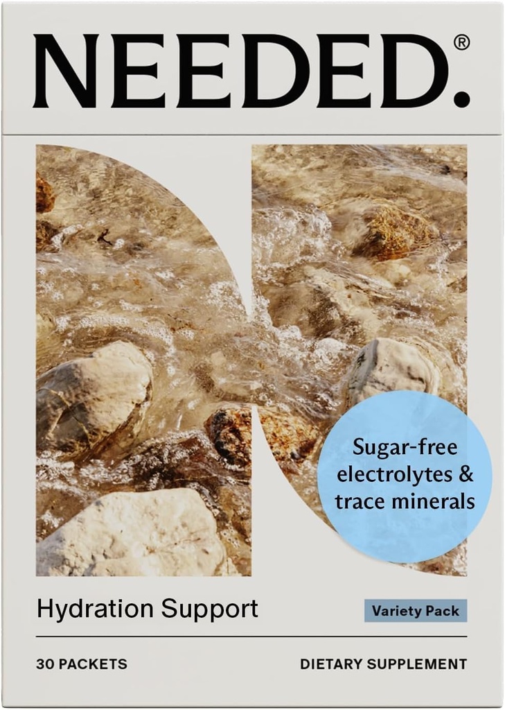Necesitado. Soporte de hidratación con electrolitos " Trace Minerals – electrolitos para el embarazo " durante la lactancia - 30 paquetes de hidratación ligeramente endulzados con fruta real, variedad