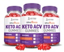 (3 Pack) Ultra Quick Keto ACV Gummies Advanced Formula 1000MG Ultraquick Keto Gummies Apple Cider Vinegar Formulated with Pomegranate Beet Juice Powder B12 Vegan Non GMO 180 Gummys